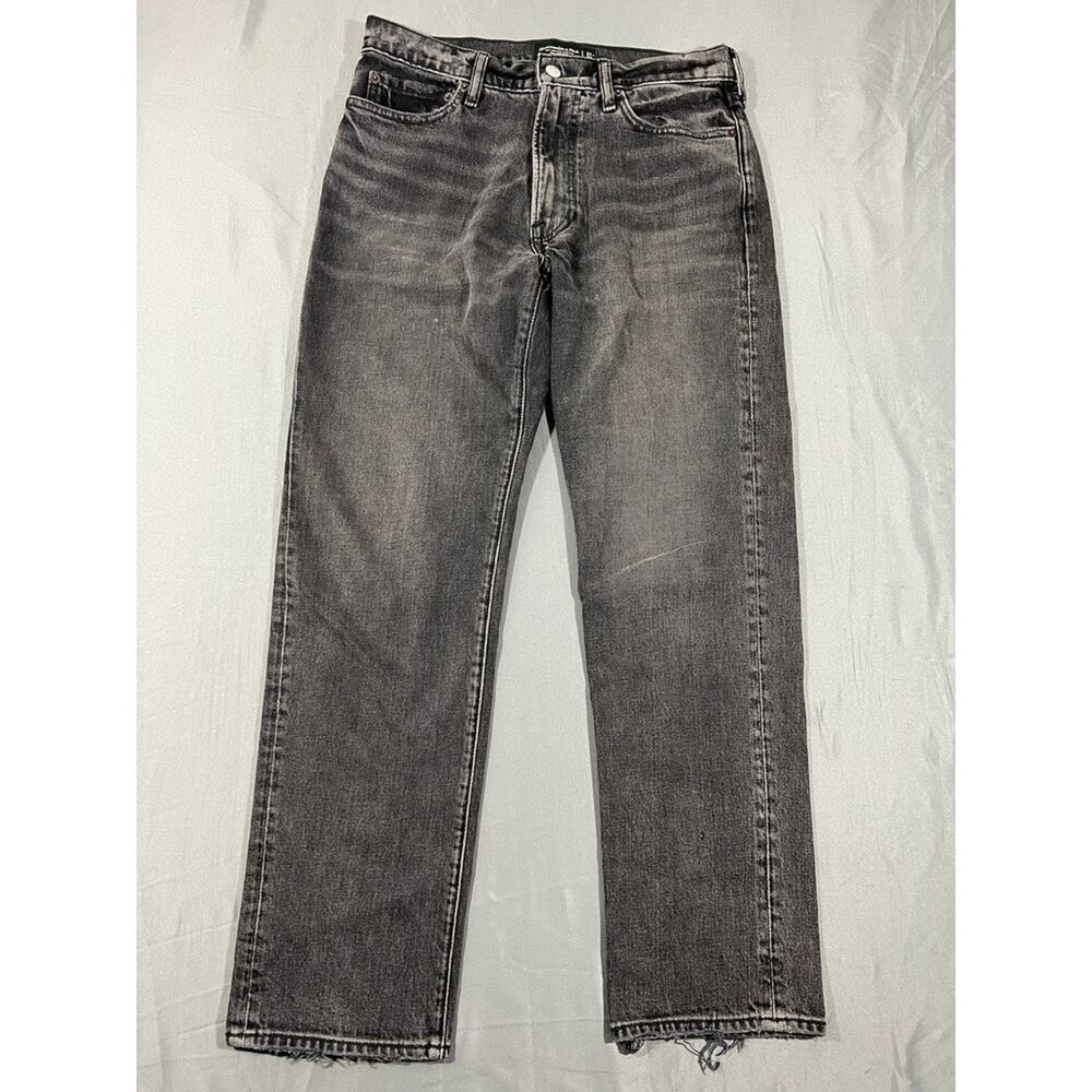 Vintage 90's Abercrombie & Fitch Jeans Mens 31x30 Black Stretch Straight Leg